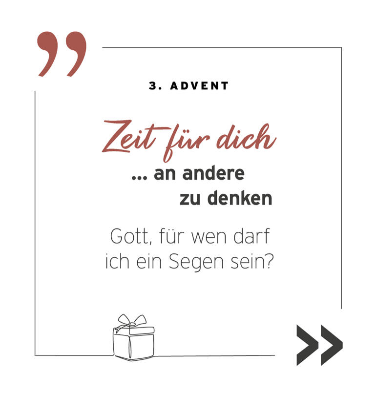 Zeit für dich... an andere zu denken. Gott, für wen darf ich ein Segen sein? Joyce Meyer