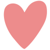 lachsfarbenes Herz